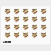Fat Cat Heart Sticker (Vel)