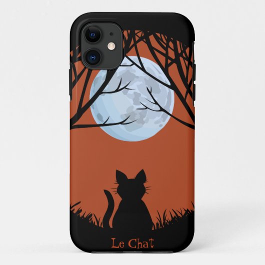 Fat Cat iPhone5 Hoesje Cat Lover Le Chat iPhone Ca (Achterkant)