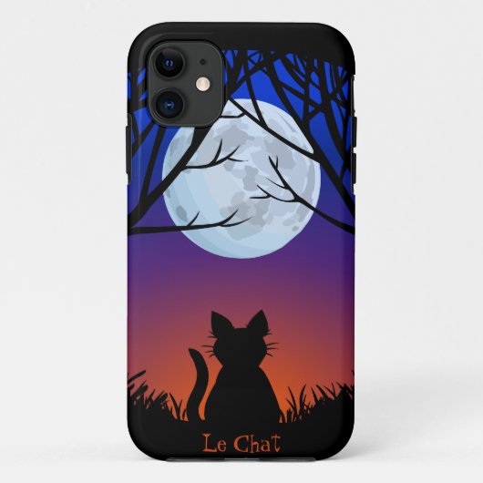 Fat Cat iPhone5 Hoesje Cat Lover Le Chat iPhone Ca (Achterkant)