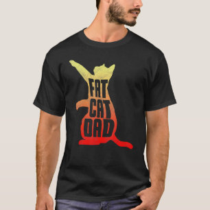 Fat Cat Papa Vaderdag Chubby Chonk Papa T-shirt