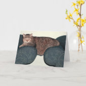Fat Cat Wild Bill Wenskaart Kaart (Gele Bloem)