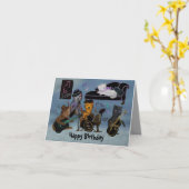 Fat Cats Verjaardag Jam Kaart (Gele Bloem)