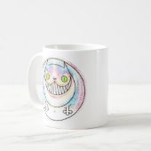 Fat Chat Drôle Chat Cheshire Chat Grin Mug (Devant gauche)