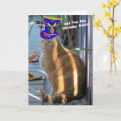 Fat Chat Funny Plié Carte de voeux (Fleur jaune)