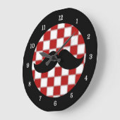 Fat Chef Mustache Clock Grote Klok (Hoek)