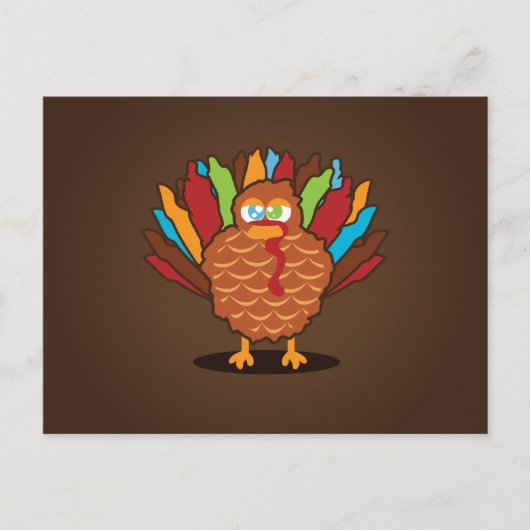 Fat Cute Turkey Briefkaart (Voorkant)