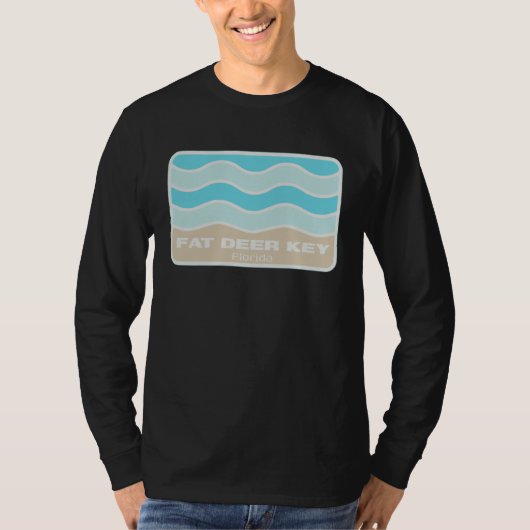 Fat Deer Key Florida Retro FL Waves Beach Souvenir T-shirt (Voorkant)