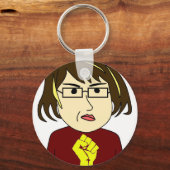 Fat Girl vecht Sleutelhanger achter (Voorkant)