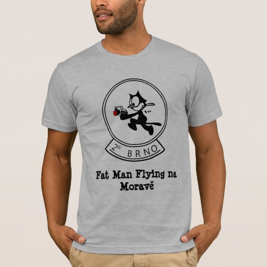 Fat Man Flying na Morave T-shirt (Voorkant)