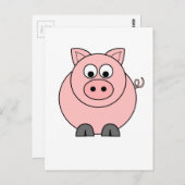 Fat Pink Pig Briefkaart (Voorkant / Achterkant)