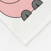 Fat Pink Pig Fleece Deken (Hoek)