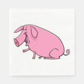Fat Pink Pig Servet (Voorkant)