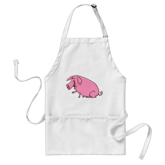 Fat Pink Pig Standaard Schort (Voorkant)