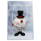 Fat Round Funny Tin Snowman Medium Cadeauzakje (Voorkant)