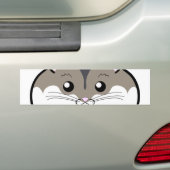 Fat Russian Dwarf Hamster Bumpersticker (Op auto)