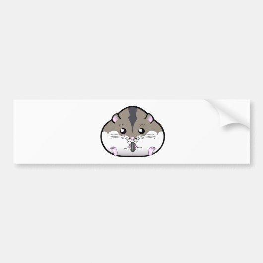 Fat Russian Dwarf Hamster Bumpersticker (Voorkant)