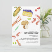 Fat Tuesday Mardi Mardi Gras Party Invitation (Debout devant)