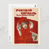 Fataal Signaal 1918 Russisch Film Poster Briefkaart (Voorkant / Achterkant)