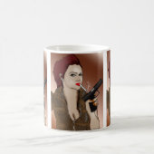Fatale féminine - Fumer et Mug d'armes à feu (Centre)