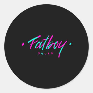Fatboy Squad Gym Gewichtheffen Bodybuilding Fitnes Ronde Sticker