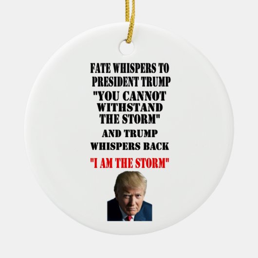 FATE WHISPERS AAN DE TRUMP VAN HET PRESIDENT KERAMISCH ORNAMENT (Voorkant)