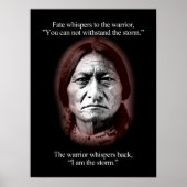 "Fate whispers to the warrior" Poster (Voorkant)