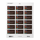 fatfatifatit Fuzzy Color Dots Étiquettes de adress (Feuille entière)