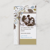 fatfatin Autumn Fall Leaves Visitekaartje (Achterkant)