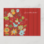 fatfatin Carte Postale Save The Date Jardin Floral (Dos)