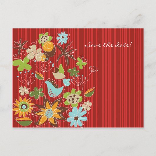 fatfatin Carte Postale Save The Date Jardin Floral (Dos)