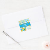 Fatfatin Retro Beach Blue Combo Verjaardag Sticker (Envelop)