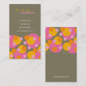 fatfatin Retro Juicy Pink Stippen Groovy Profile C Visitekaartje (Voorkant / Achterkant)