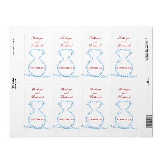 Fatfatin Tiff Diamond Ring 2 Bewaar de datum Label (Full Sheet)