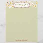 fatfatin White Daisies & Ladybugs Letterhead Custom Briefhoofd (Voorkant)