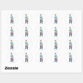 Father And Daughter Ronde Sticker (Vel)