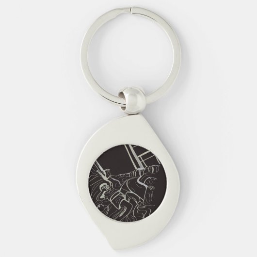 Father and Son Metal Keychain (Voorkant)