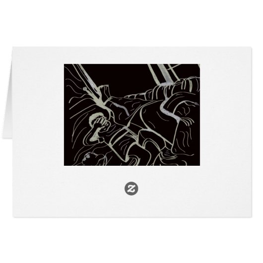 Father and Son Semi-gloss Greeting Card (Achterkant Horizontaal)