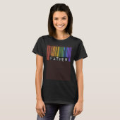 Father Barcode Gay Pride Flag Aesthetic Fathers Da T-shirt (Voorkant volledig)