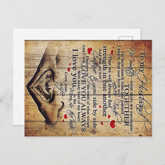 Father Birthday Gift | Brief aan mijn man Aankondigingskaart (Voorkant / Achterkant)