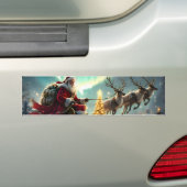 Father Christmas Arriving Bumpersticker (Op auto)