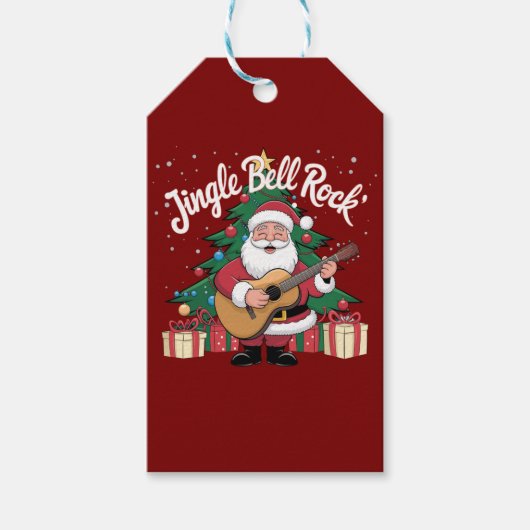 Father Christmas Jingle Bell Rock Cadeaulabel (Voorkant)