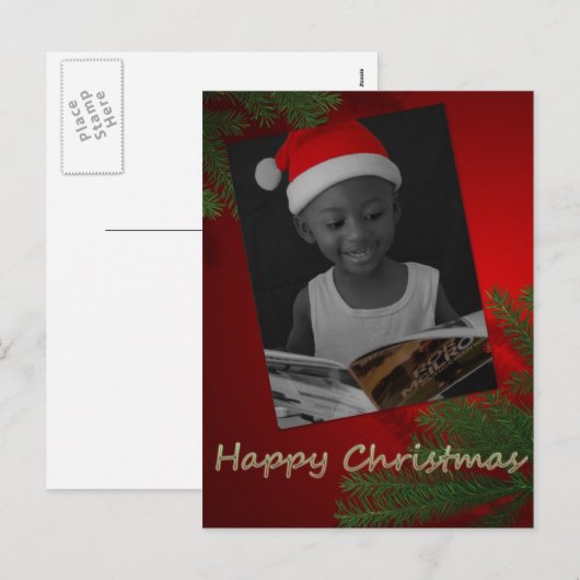 Father Christmas Junior Postcode Feestdagenkaart (Voorkant / Achterkant)