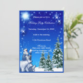 Father Christmas Polar Beren Kerstuitnodiging Kaart (Staand voorkant)