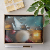 Father Christmas Reading by Lantern Light | Tissuepapier (Geschenk)