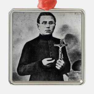 Father Damien Metalen Ornament