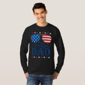 Father Day All American Dad Patriotic USA Flag 4t T-shirt (Voorkant volledig)