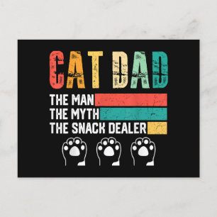 Father Day Cat Dad Feestdagenkaart