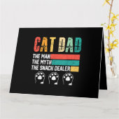 Father Day Cat Dad Kaart (Gele Bloem)