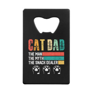 Father Day Cat Dad Kredietkaart Flessenopener