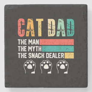 Father Day Cat Dad Stenen Onderzetter